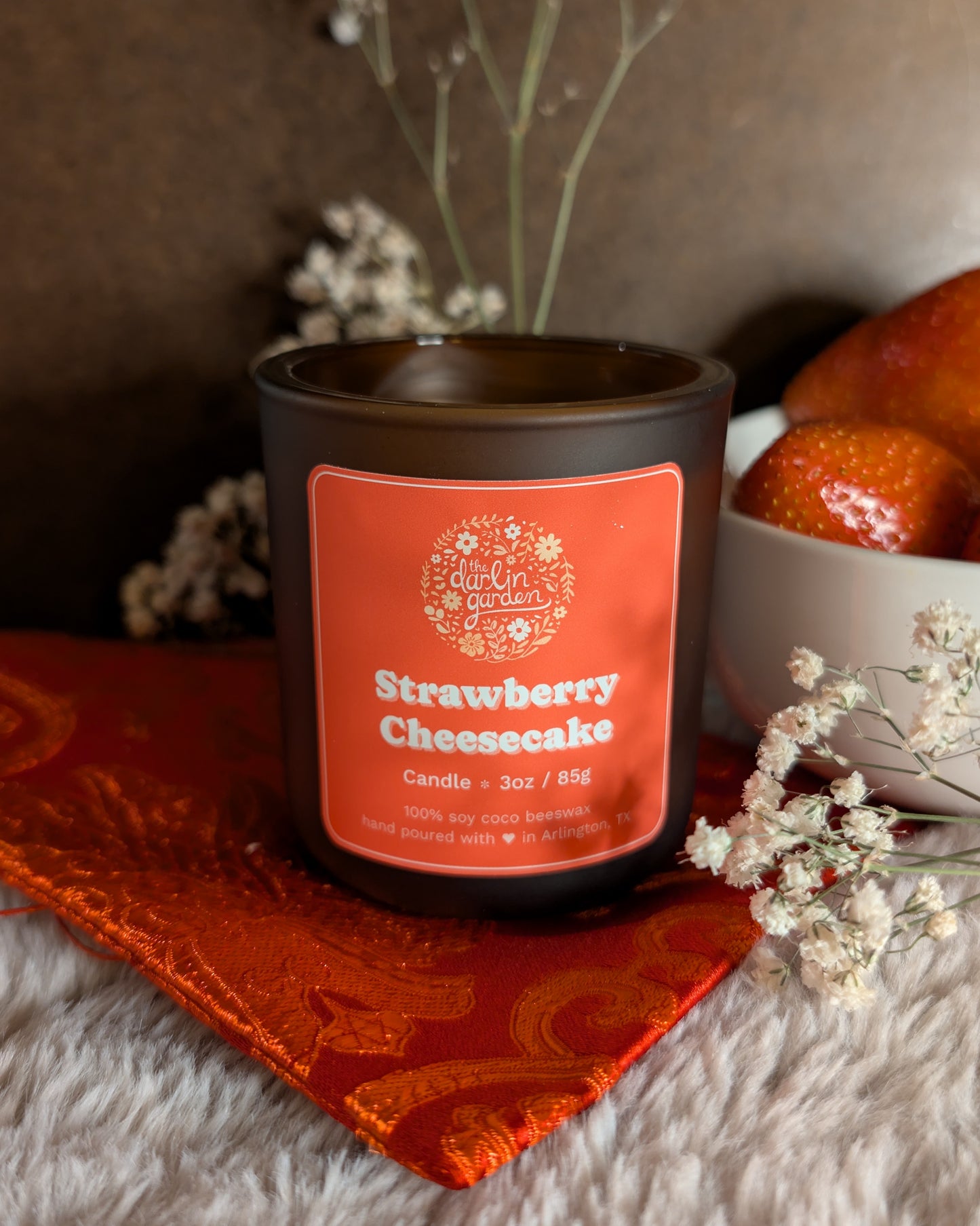 Strawberry Cheesecake Wood Wick Candle