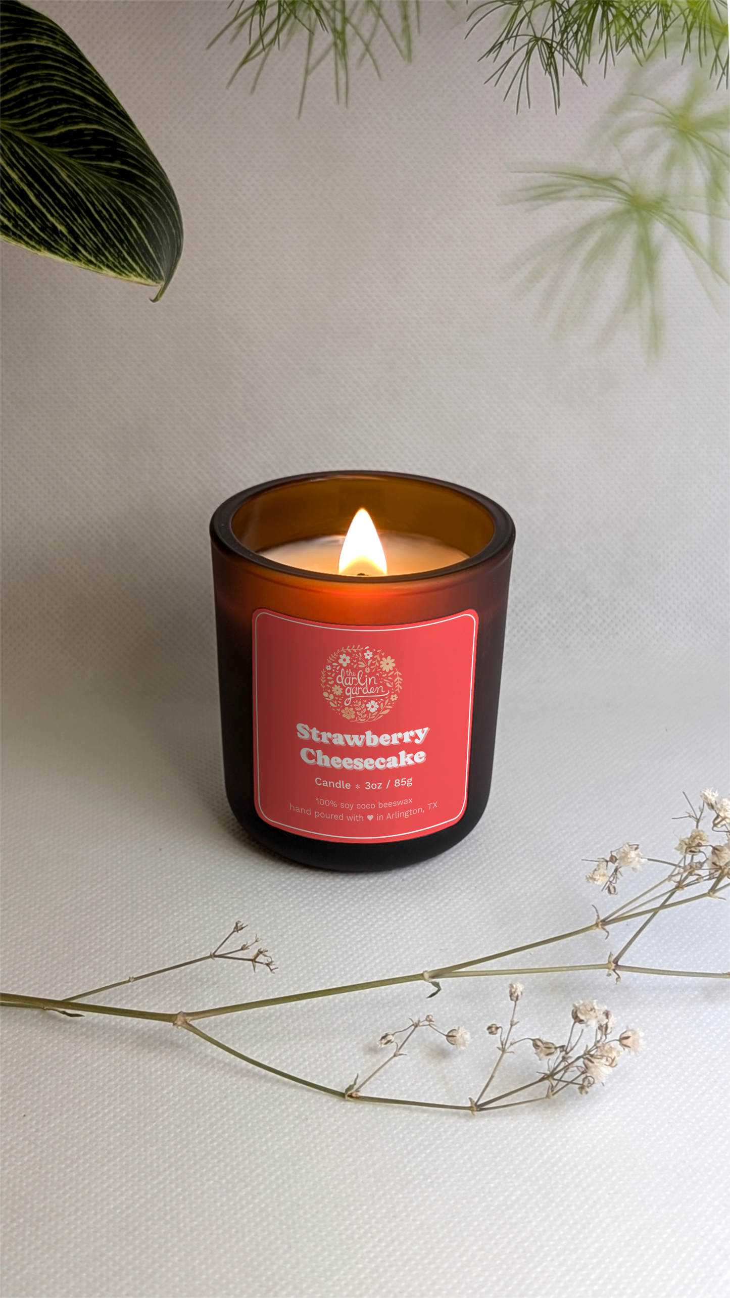 Strawberry Cheesecake Wood Wick Candle