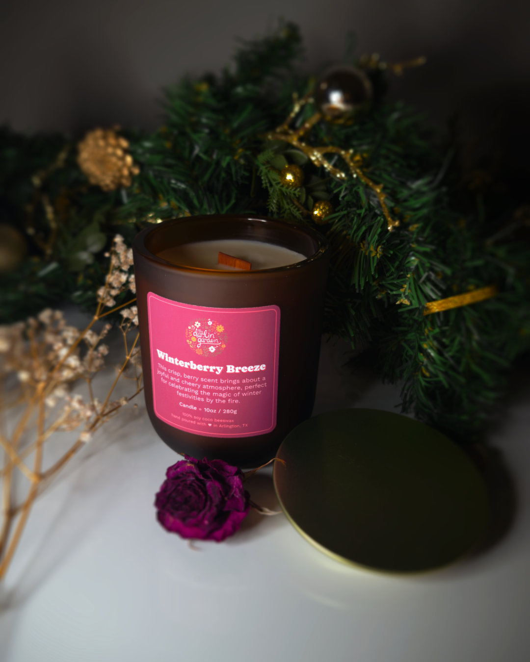 Winterberry Breeze Wood Wick Candle