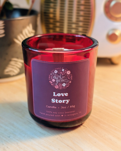 Love Story Wood Wick Candle