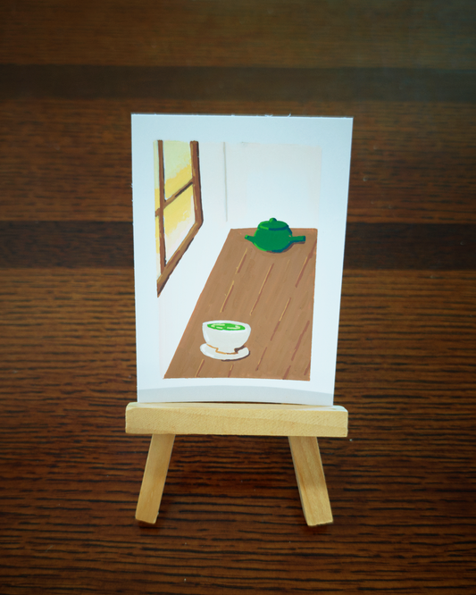 Matcha Ceremony - Original ACEO (2.5 x 3.5 in)