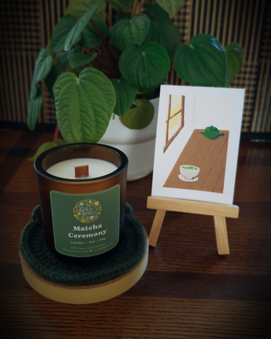 Matcha Ceremony Wood Wick Candle