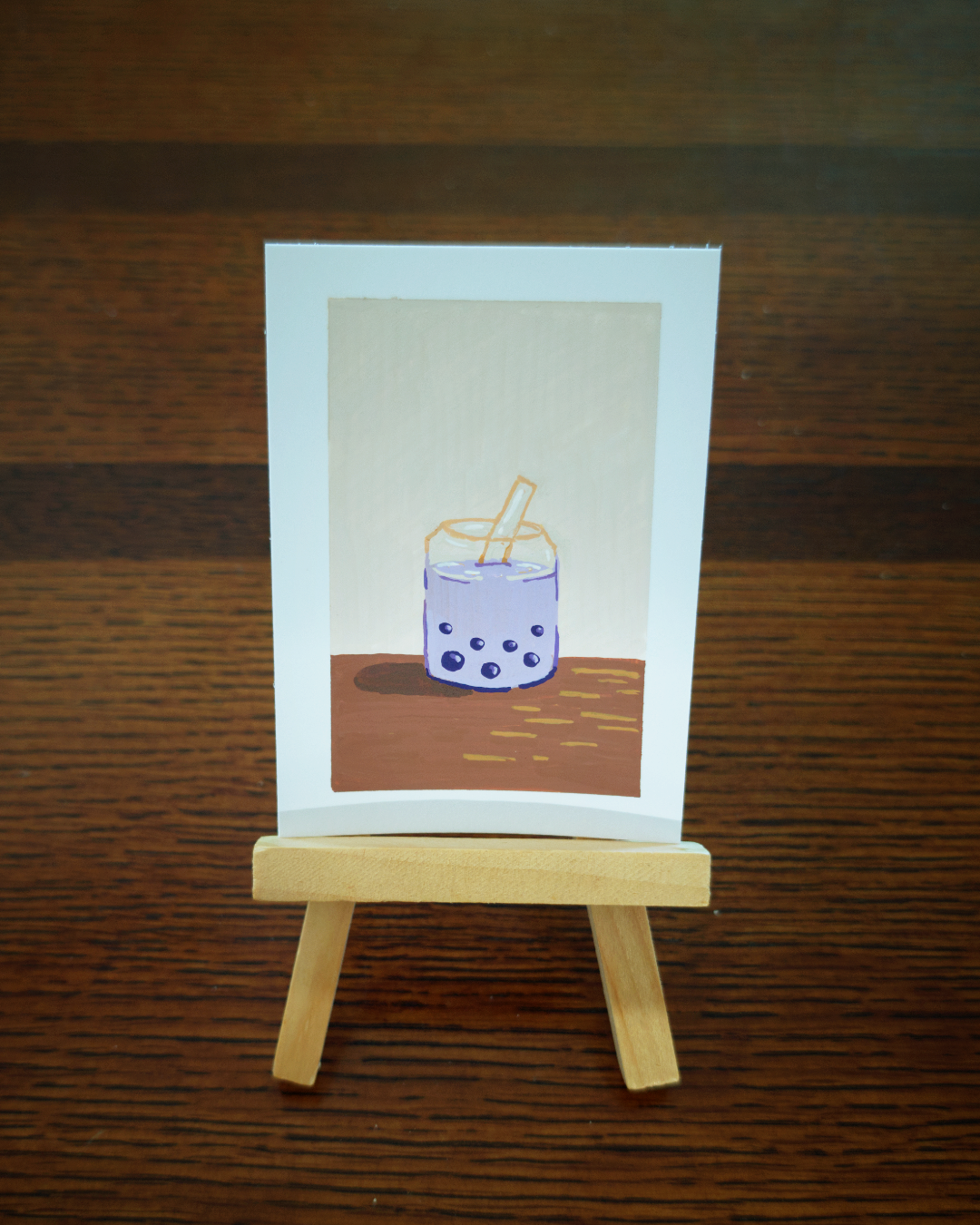 Taro Milk Tea - Original ACEO (2.5 x 3.5 in)