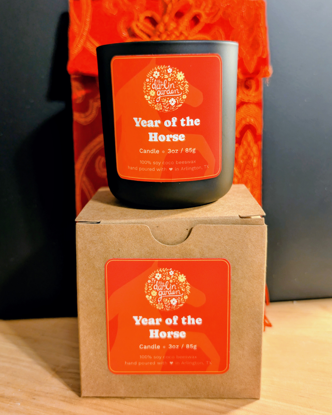 Year of the Horse Wood Wick Candle