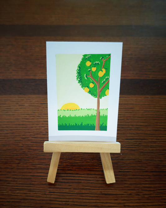 Yuzu Sunset - Original ACEO (2.5 x 3.5 in)